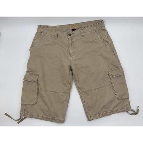 COOGI Other - Vintage‎ Coogi Cargo Shorts Mens 42 Y2K Baggy Embroidered Yellow Drawstring 90s